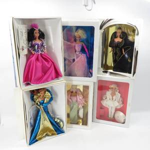 lot 234 image: Lot of 6 Barbie Dolls - Classique Collection - Never Removed From Box