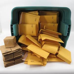 lot 261 image: Large Grouping of New Bubble Mailers & Small Shipping Boxes 7 x 5