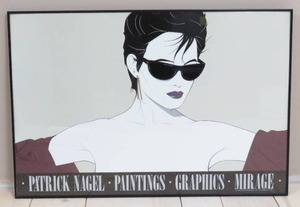 lot 277 image: Vintage 1983 Patrick Nagel Framed Advertising Poster Painting, Graphics, Mirage Additions Inc.