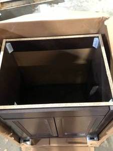 lot 16 image: Glacier Bay Delridge 24 in. W x 19 in. D x 35 in. H Single Sink Bath Vanity in Chocolate  (Granite Top Not Included)  Customer Returns See Pictures