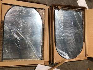 lot 30 image: Lot of 2 Home Decorators Collection Large Arched Black Classic Accent Mirror (39 in. H x 26 in. W)   Customer Returns See Pictures