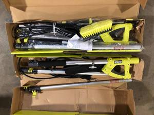 lot 39 image: Lot of 2  RYOBI 18 ft. Extension Pole with Brush for Pressure Washer Customer Returns See Pictures