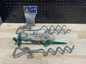 lot 77 image: Pet Tie Out Stakes and Chain