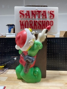 lot 94 image: Santas Workshop Elf Blow Mold