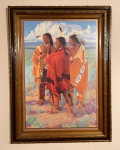 lot 1 image: Ron Riddick Framed and Matted Art Print