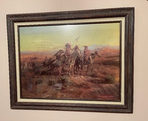 lot 20 image: Charles M. Russell The Scouts Framed Print