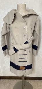 lot 82 image: Handmade Pendleton Wool Capote Coat Wrap with Belt