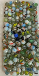 lot 92 image: 200 Vintage Marbles in Mason Jar
