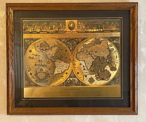 lot 96 image: Blaeu Foil World Map