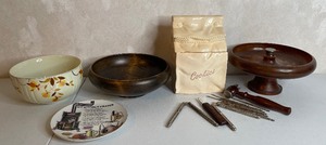 lot 107 image: Cookie Jar, Wood Bowl and Hall Bowl