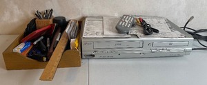 lot 113 image: Mixed LOT - SV 2000 DVDVCR player and Office Supplies