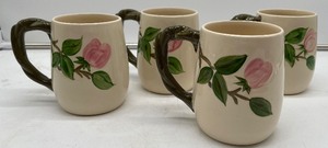 lot 131 image: Lot of 4 Franciscan Desert Rose Mugs