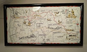 lot 163 image: The Trail of Lewis and Clark 1804-1086 Framed and Matted Print