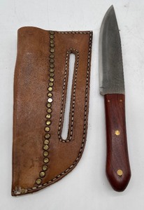lot 223 image: Humke Hunting Knife and Leather Sheath