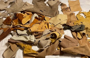 lot 232 image: Lot #3 of BuckskinLeather Scraps and Pieces