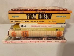 lot 245 image: Lot of Seven (8) Paperback books Trappers, Fur Trading, Indian Cooking