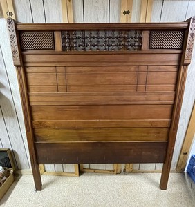 lot 251 image: Antique Victorian Bed Frame Ball and Stick style Eastlake late 1800s