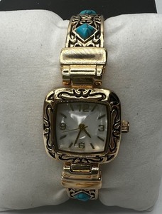 lot 187 image: Gold Costume Jewelry Western Style Lot Watch Earrings