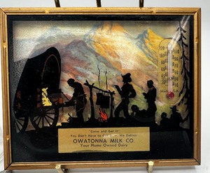 lot 201 image: Owatonna Milk Co. Silhoette Picture misc lot
