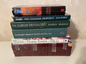 lot 182 image: LOT of 6 Books including The Purpose Driven Life, Goods that Harm etc.