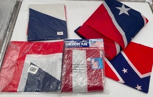 lot 283 image: Five flags Czech Confederate, Union Jack, USA