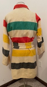 lot 325 image: 100% Wool Handmade Trappers JacketCapote Blanket Coat Project Hudson Bay Style