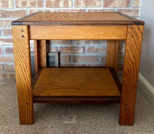 lot 103 image: Two Tone Wooden Accent Table