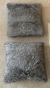 lot 105 image: Pair of Fabulous Large Furry Accent Pillows