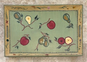 lot 118 image: Two Decorative Wooden Trays by Tracy Porter and Marketplace