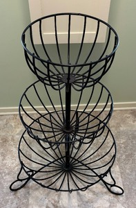 lot 139 image: Three Tier Metal Planter Stand