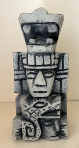 lot 159 image: Three Mayan Cement Figurines