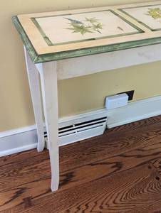 lot 26 image: Botanical Design Painted Wood Console Table