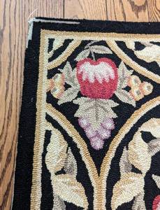 lot 218 image: Decorative Fruit Hooked Accent Rug