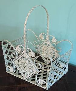lot 245 image: Painted Iron Basket