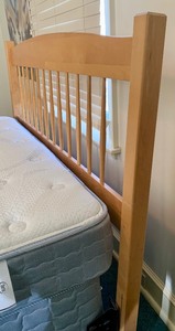 lot 85 image: Light Oak Colored 61 - Queen - Wood Headboard