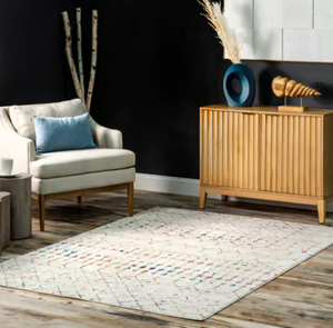 lot 179 image: Light Multi Moroccan Trellis 2 x 3 Area Rug