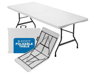 lot 205 image: Sorfey Portable Folding Table 8-Foot X 30 inch Plastic