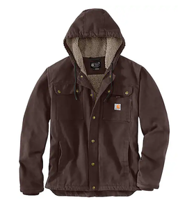 lot 208 image: Carhartt Relaxed Fit Washed Duck Sherpa-Lined Utility Jacket, Brown, 4XL