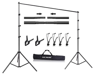 lot 213 image: SLOW DOLPHIN 10x 8.5 ft Photo Backdrop Stand, Adjustable Photography Background Support System