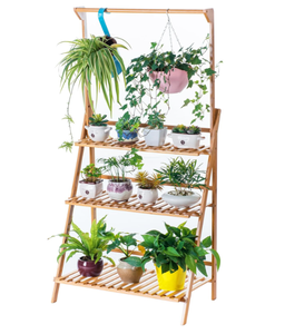 lot 214 image: COPREE Bamboo 3-Tier Hanging Plant Stand Planter Shelves