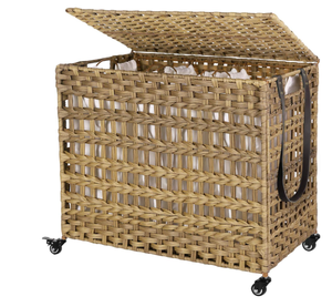 lot 221 image: SONGMICS Laundry Hamper with Wheels & 3 Removable Liner Bags