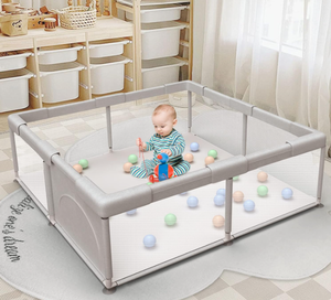 lot 230 image: Baby Playpen Play Pens for Babies and Toddlers, 50 x 50, Dark Grey