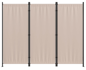 lot 256 image: GOJOOASIS Room Dividers Folding Privacy Screens 3 Panel Partition (Khaki)