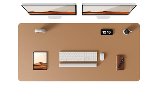 lot 257 image: YSAGi Leather Desk Pad Protector, Office Desk Mat, Waterproof Desk Writing Pad for Office and Home (47.2 x 23.6, Khaki)