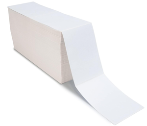 lot 156 image: LIKED 3000 Labels Fanfold Direct Thermal Labels, with Perforated line for Thermal Printers