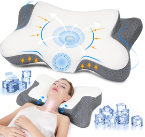lot 320 image: Teemour Cervical Pillow Memory Foam Pillows Cooling Pillow Queen Size