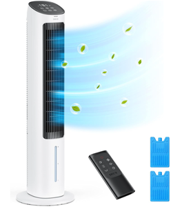 lot 267 image: Dreo Evaporative Air Cooler, 40 Cooling Fan with 80° Oscillating, Humidifying, Removable Water Tank