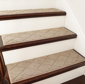 lot 276 image: COSY HOMEER Edging Stair Treads Non-Slip Carpet Mat Indoor Stair Runners for Wooden Steps