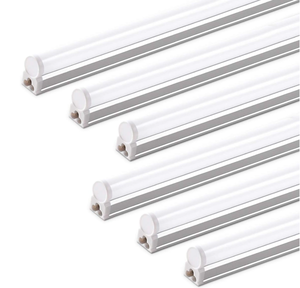 lot 296 image: LOT OF 6 Barrina LED T5 Integrated Single Fixture, 4FT, 2200lm, 6500K Super Bright White, 20W Utility LED Shop Ligh