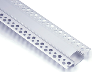 lot 363 image: Hunhun 5-Pack 6.6ft2Meter Plaster-in, trimless recessed LED Aluminum Channel with Flange for LED Strip